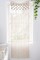Macrame Boho Curtain for Door/Window Decoration 29" W x 80" L (Ivory)
